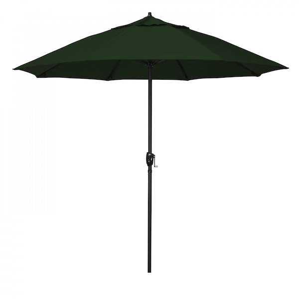 California Umbrella 9' Bronze Aluminum Market Patio Umbrella, Pacifica Hunter Green 194061337714 - main